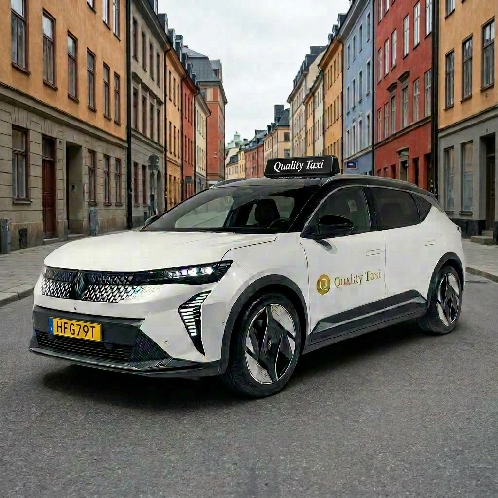 Renault Scenic E-Tech 2024 med Quality Taxi-emblem