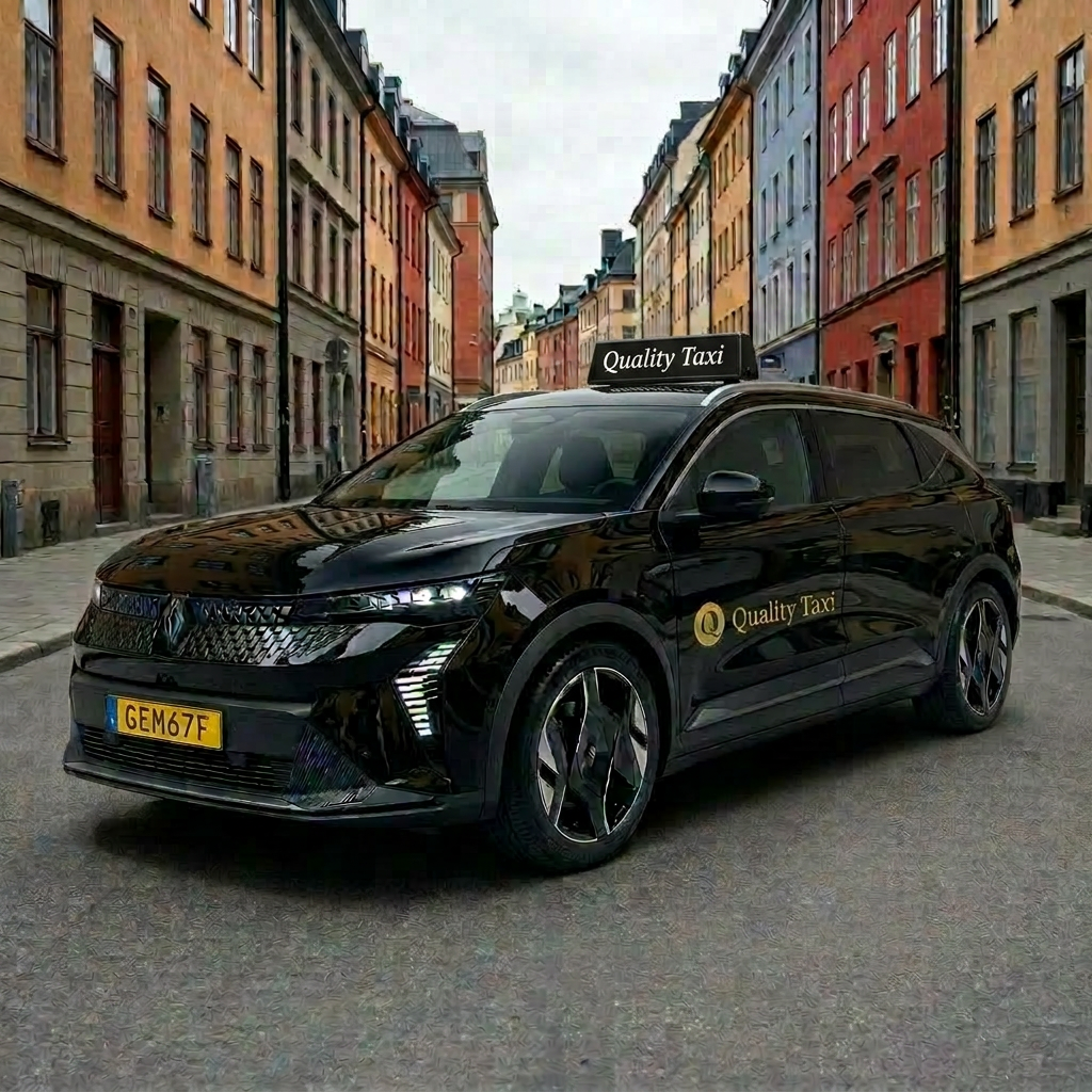 Renault Scenic E-Tech 2024 med Quality Taxi-emblem